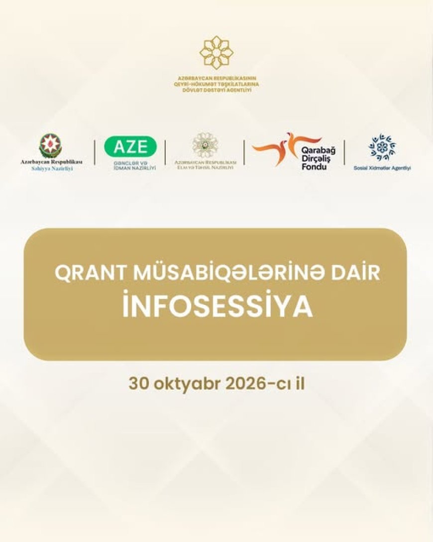 QHT-lər üçün qrant müsabiqələrinə dair infosessiya keçiriləcək